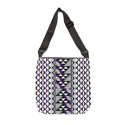 Purple Native Sun and Rain Adjustable Tote Bag
