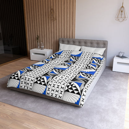 Southwest Sunrise in Blue Microfiber Duvet Cover