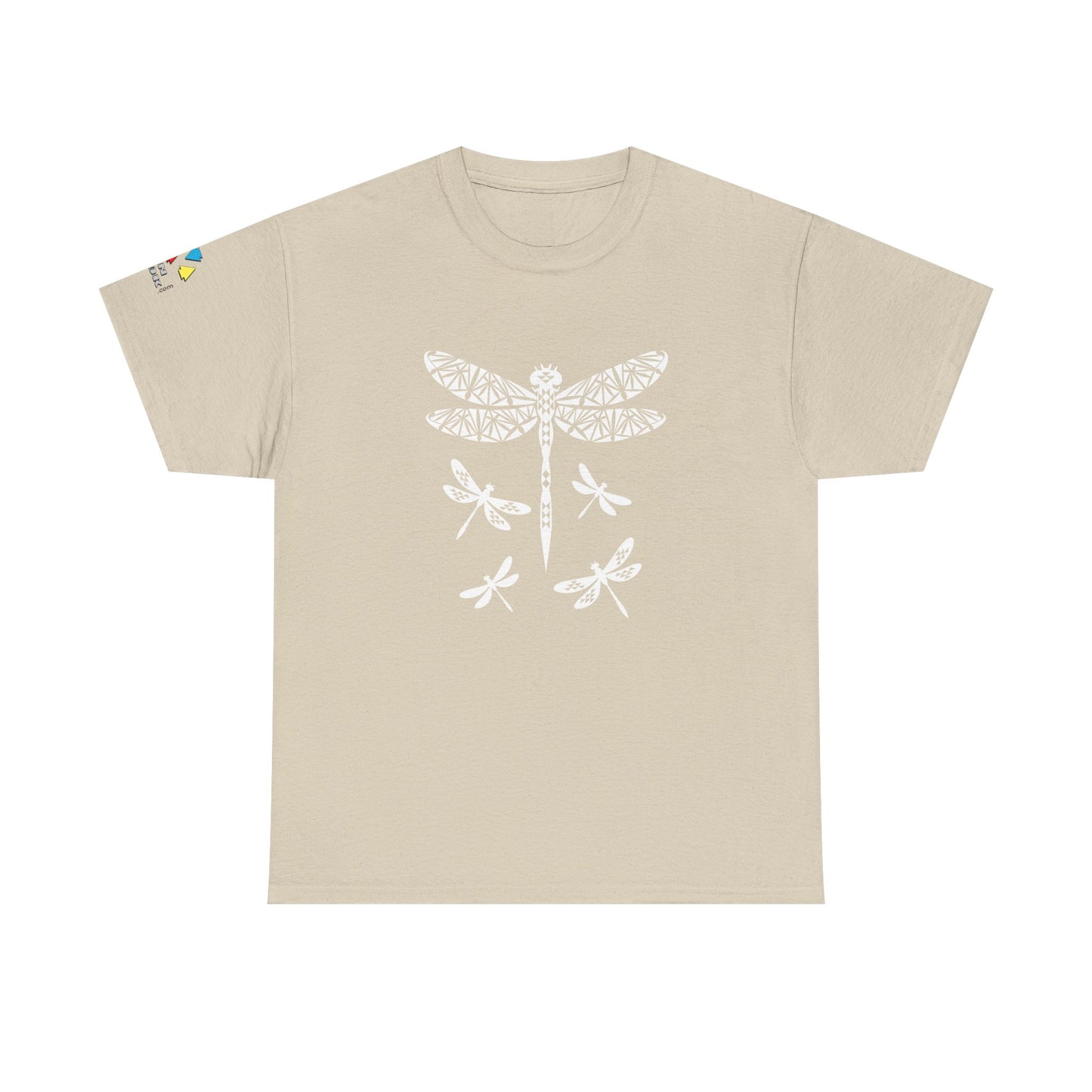 Native Dragonfly in White Gildan Unisex Tee