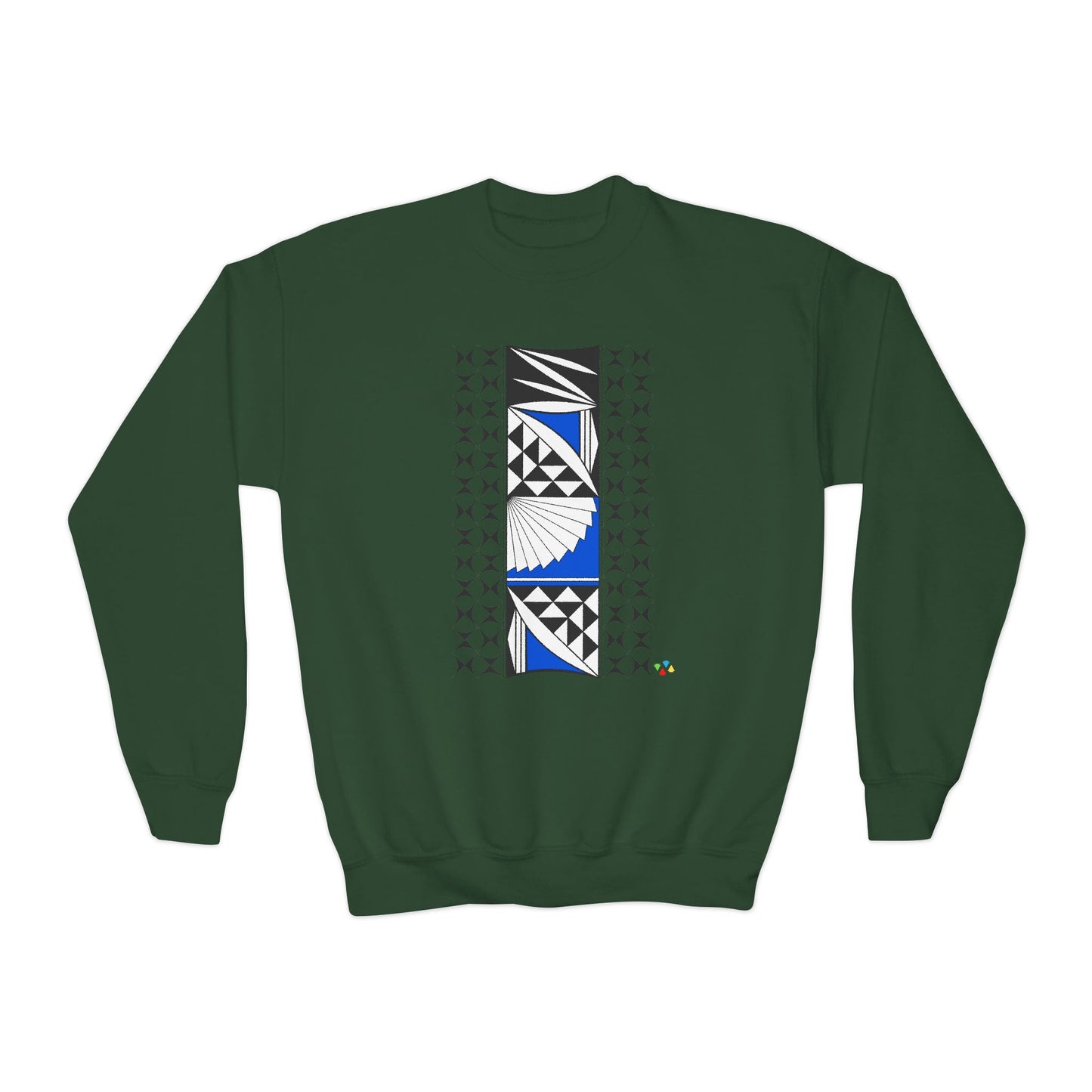 Southwest Sunrise in Blue Youth Crewneck Sweatshirt