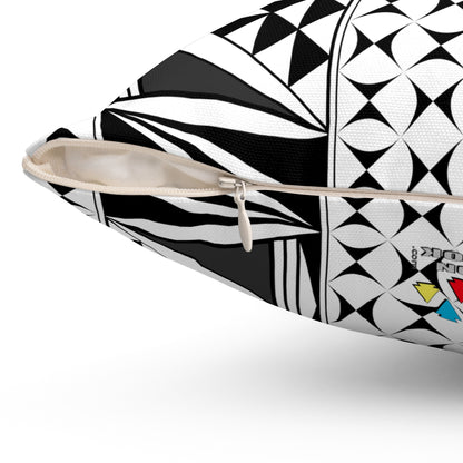 Southwest Sunrise in Charcoal Square Pillow