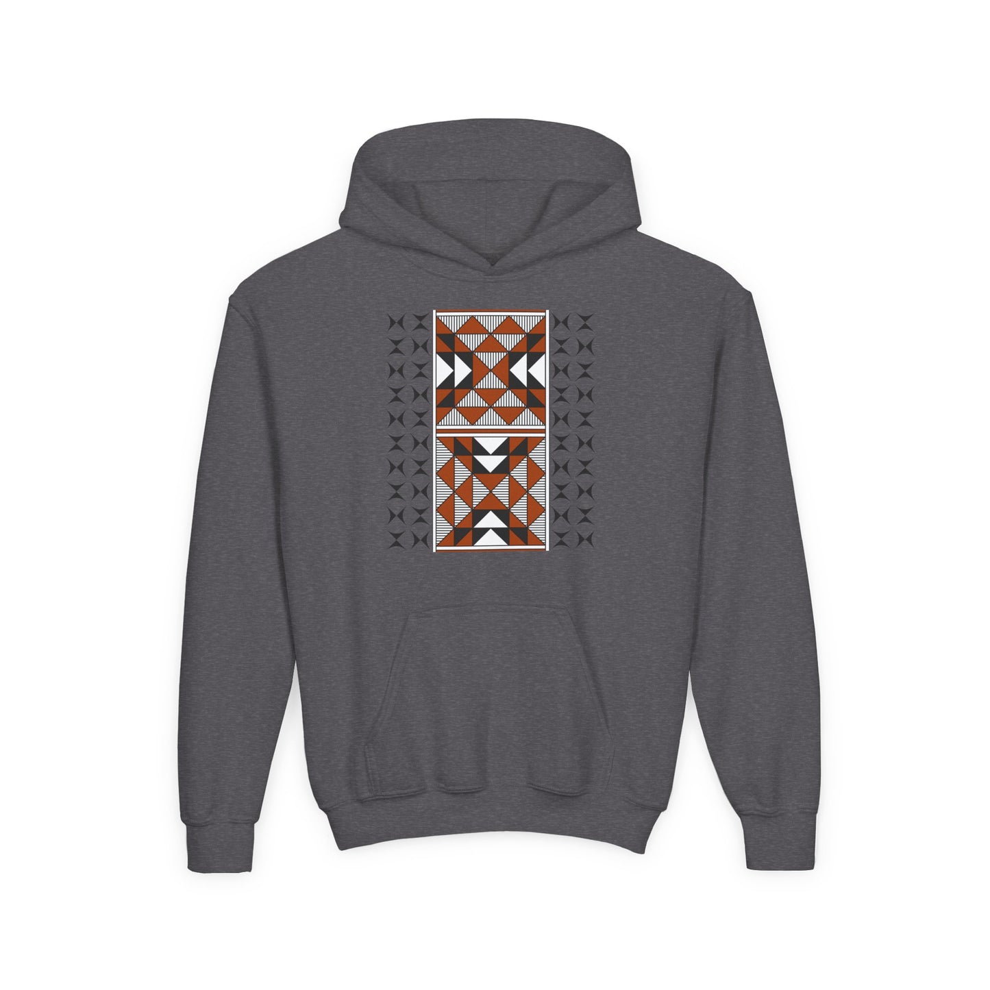 Sacred Mountains in Rust Youth Heavy Blend Hooded Sweatshirt