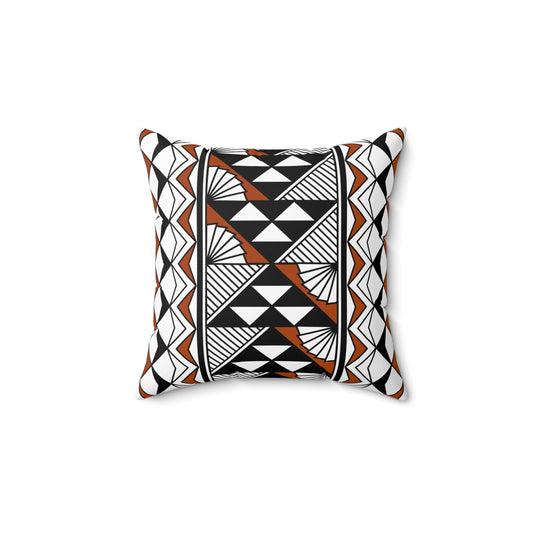 Sun and Rain in Rust Spun Polyester Square Pillow