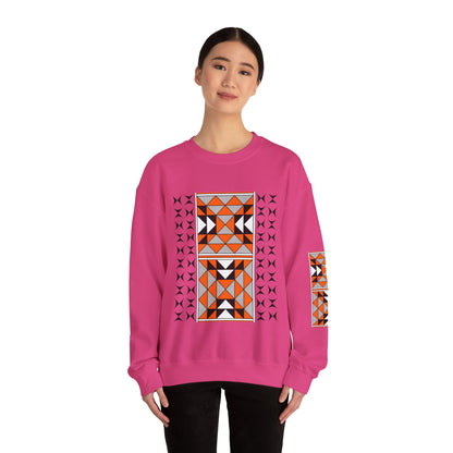 Sacred Mountains in Orange Unisex Sweatshirt