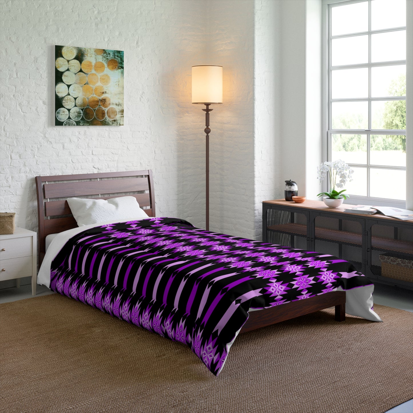 Southwest Desert Diamonds in Purple Comforter