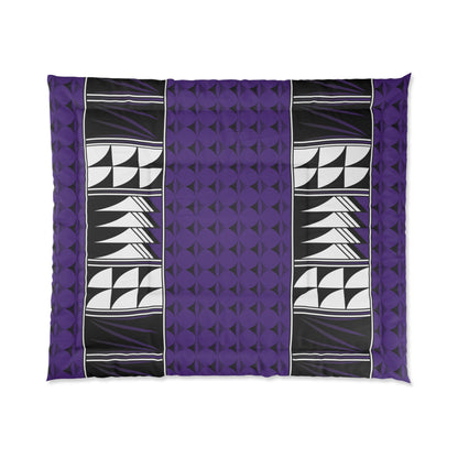 Southwest Feather Blessing on Purple Comforter