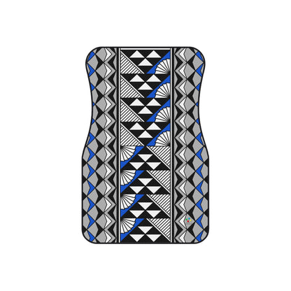 Sun and Rain in Blue Car Mats (Set of 4)