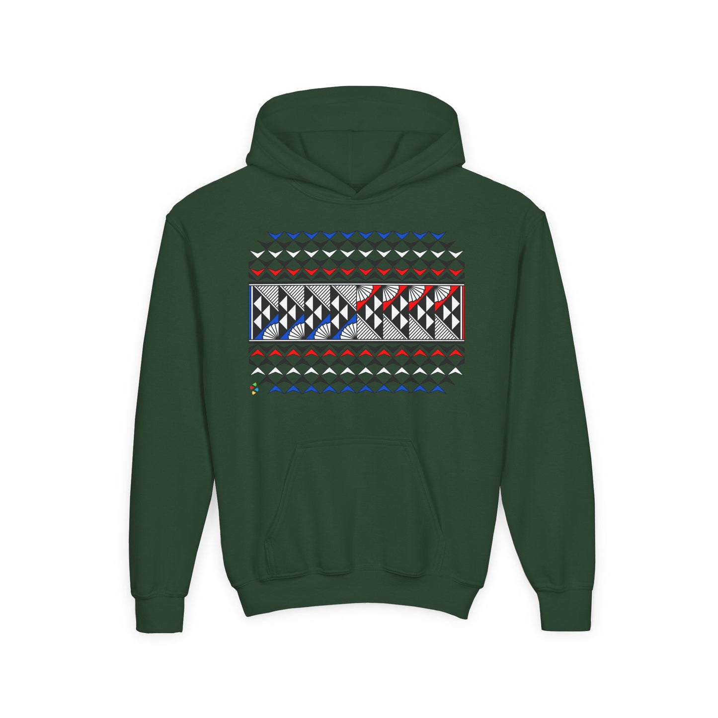 Red/White/Blue Rain and Sun Youth Heavy Blend Hooded Sweatshirt