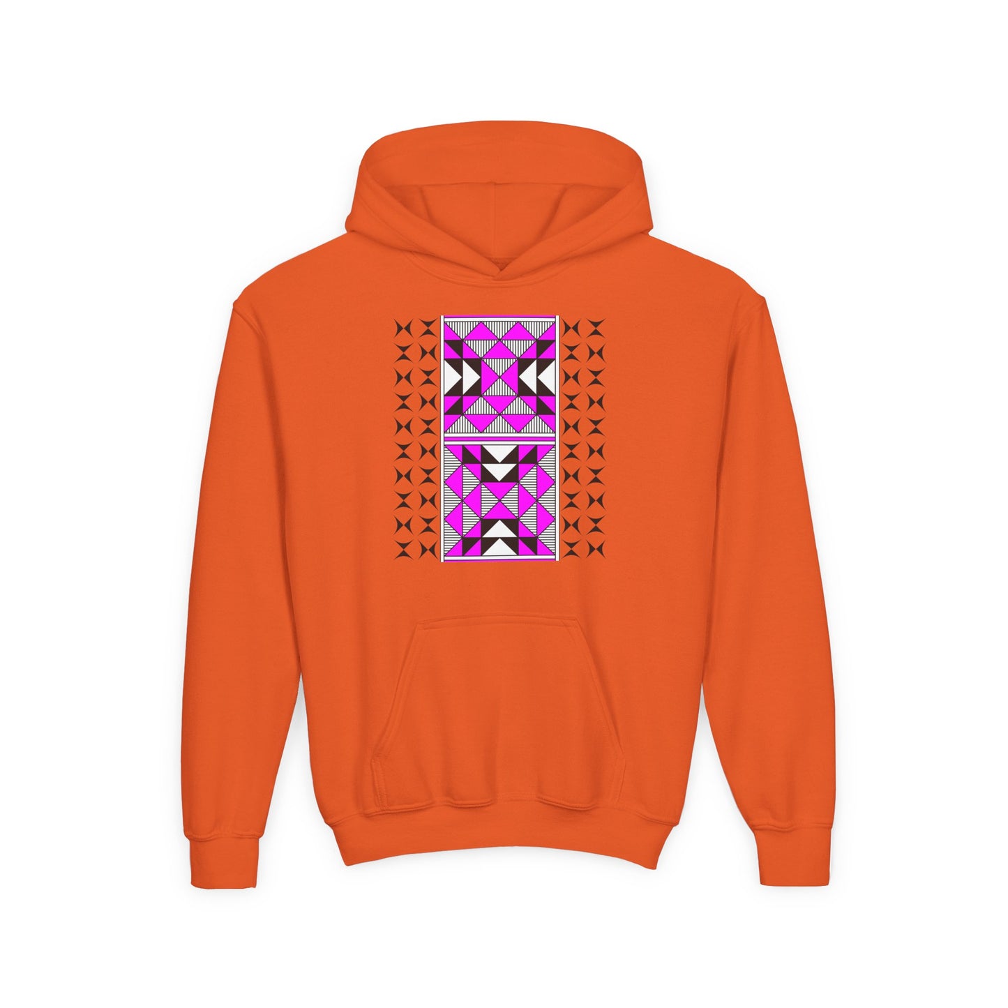 Sacred Mountains in Pink Youth Heavy Blend Hooded Sweatshirt