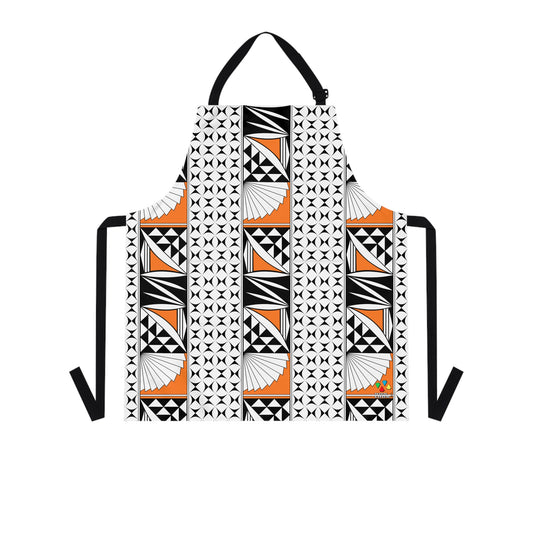 Southwest Sunrise 3 Row Orange Two Pocket Apron