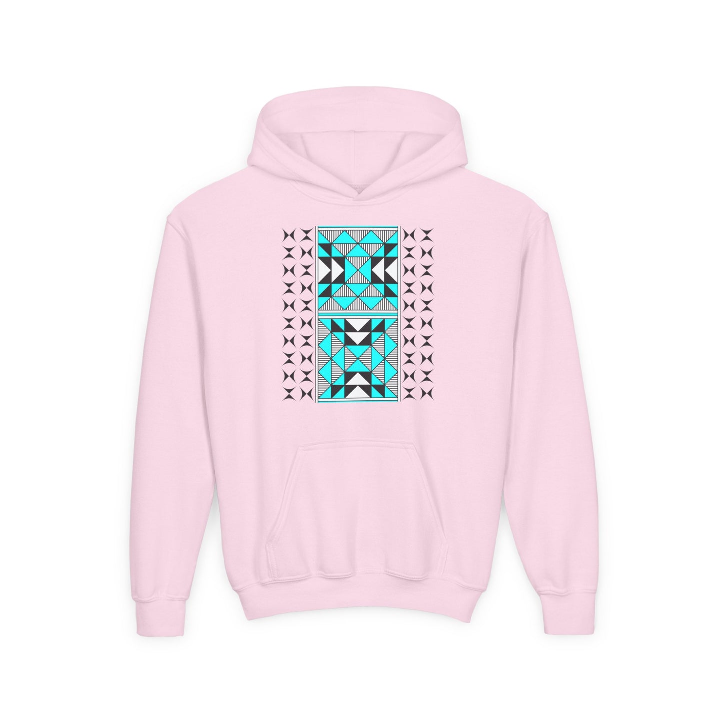 Sacred Mountains in Turquoise Youth Heavy Blend Hooded Sweatshirt