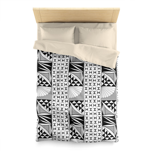 Southwest Sunrise in Gray Microfiber Duvet Cover