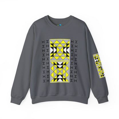Sacred Mountains in Yellow Unisex Sweatshirt