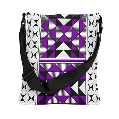 Purple Native Sacred Mountains Adjustable Tote Bag