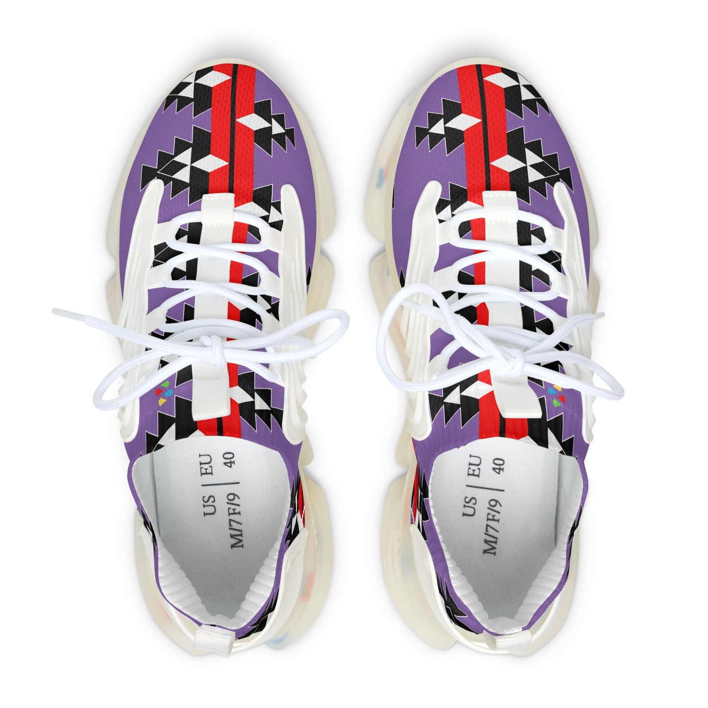 Native Woven Stories in Purple Women's Mesh Sneakers