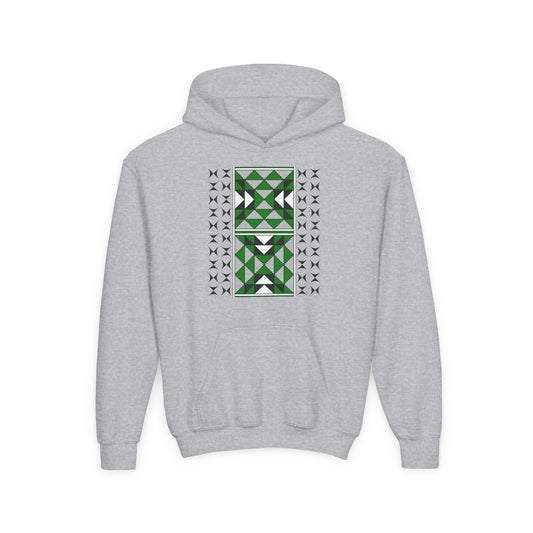 Sacred Mountains in Green Youth Heavy Blend Hooded Sweatshirt