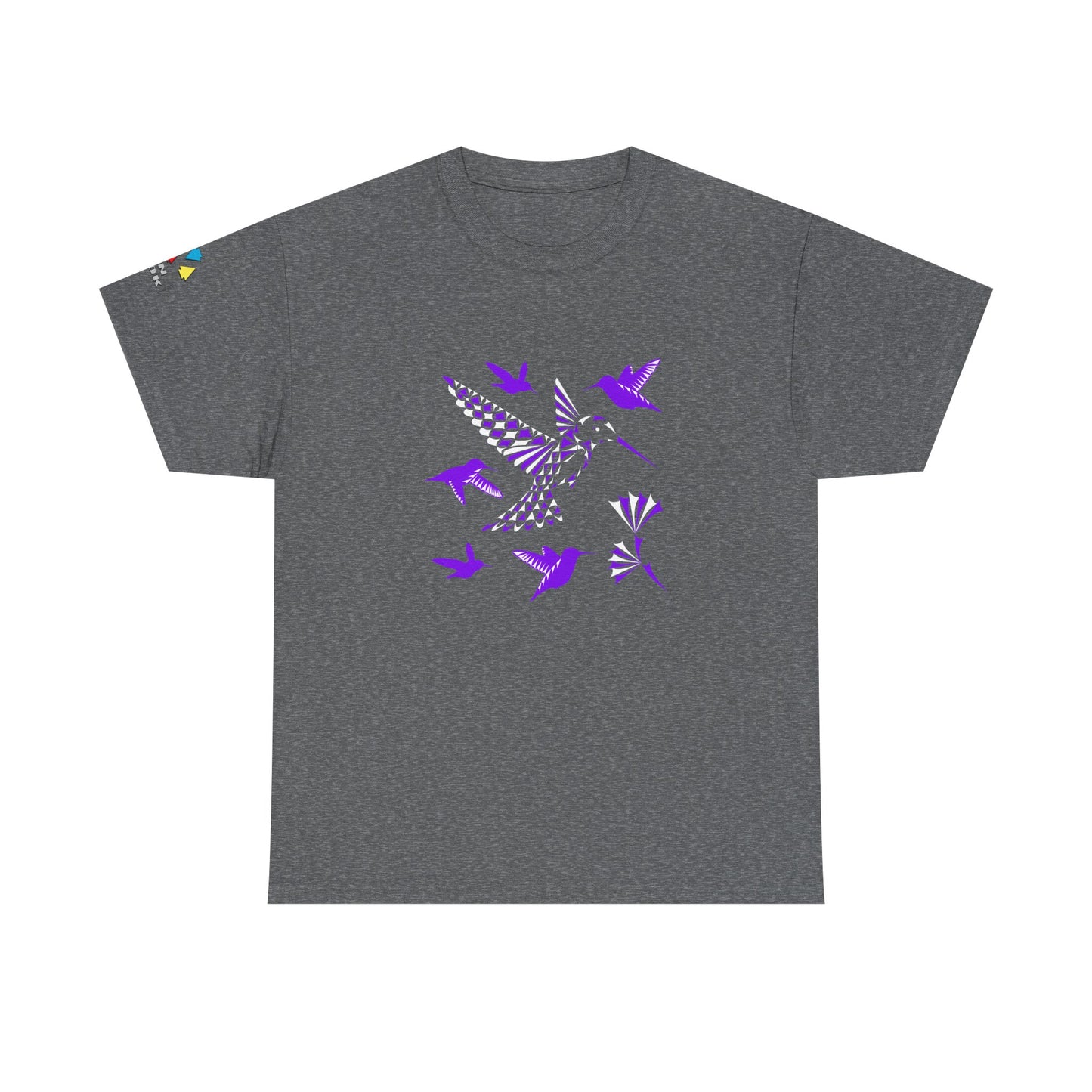 Hummingbird Blessing in Purple Gildan Unisex Tee