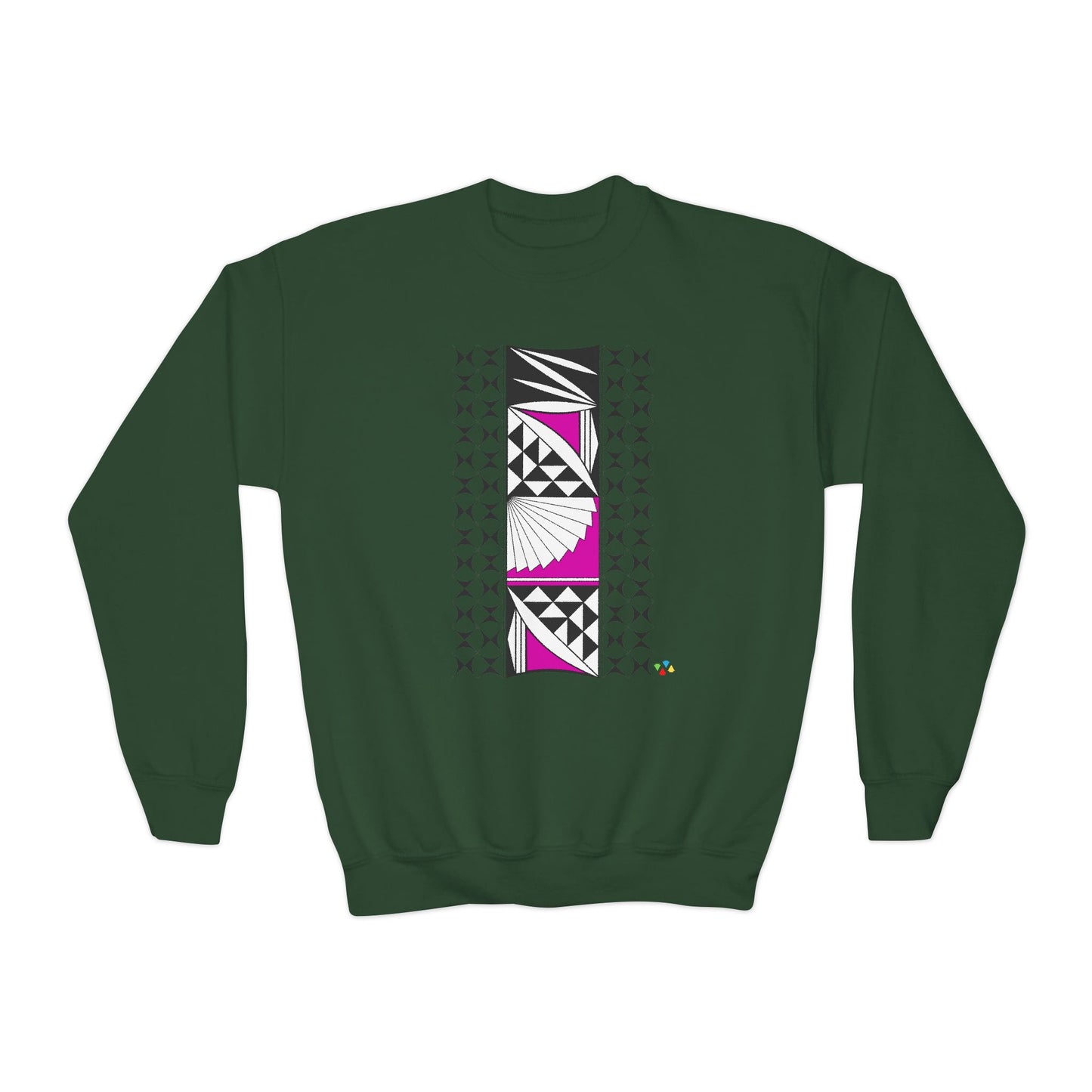 Southwest Sunrise in Pink Youth Crewneck Sweatshirt