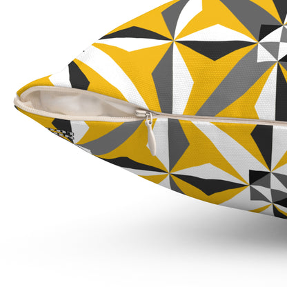 Morning Star in Yellow Square Pillow