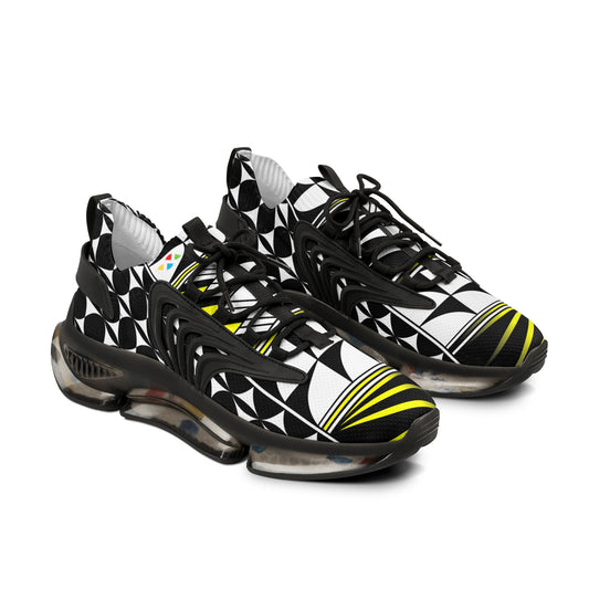 Feather Blessing in Gray Men's Mesh Sneakers