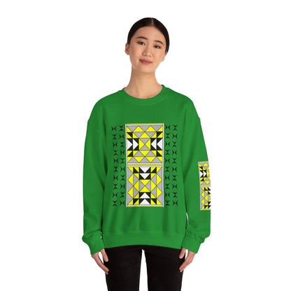 Sacred Mountains in Yellow Unisex Sweatshirt
