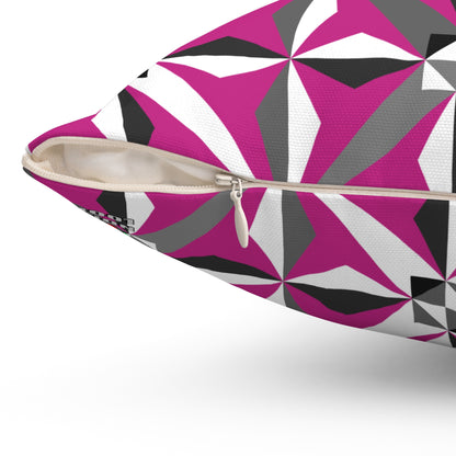 Morning Star in Pink Square Pillow