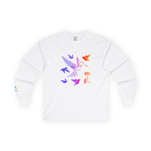 Rainbow Hummingbird Blessing Unisex Long Sleeve Tee