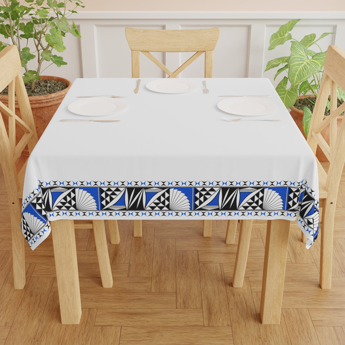 Southwest Sunrise in Blue Tablecloth