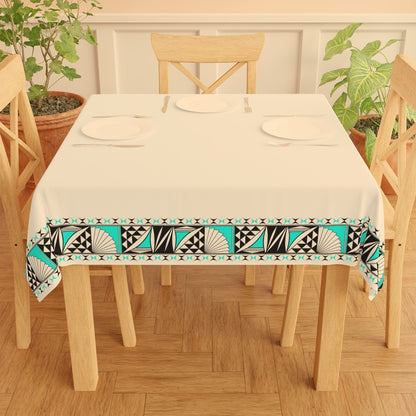 Southwest Sunrise in Turquoise Tablecloth