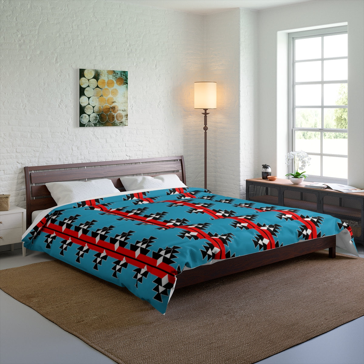 Tuquoise Native Woven Stories Offset Comforter image 4
