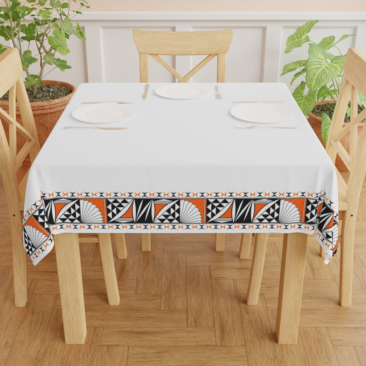 Southwest Sunrise in Orange Tablecloth